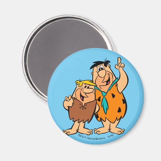 Barney Rubble en Fred Flintstone Magneet (Voorkant / Achterkant)