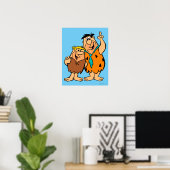 Barney Rubble en Fred Flintstone Poster (Thuiskantoor)