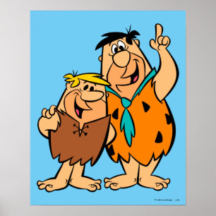 Barney Rubble en Fred Flintstone Poster