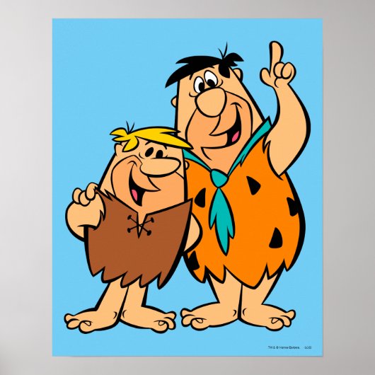 Barney Rubble en Fred Flintstone Poster (Voorkant)