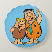 Barney Rubble en Fred Flintstone Rond Kussen (Achterkant)
