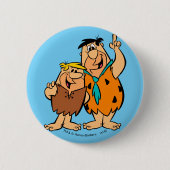 Barney Rubble en Fred Flintstone Ronde Button 5,7 Cm (Voorkant)