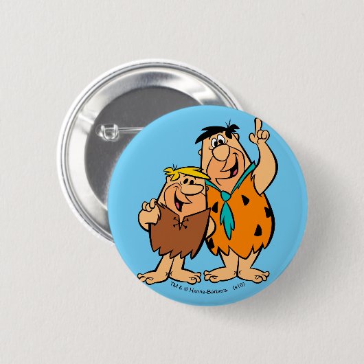 Barney Rubble en Fred Flintstone Ronde Button 5,7 Cm (Voorkant /achterkant)