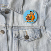 Barney Rubble en Fred Flintstone Ronde Button 5,7 Cm (In situ)