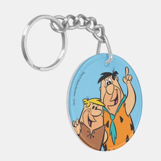Barney Rubble en Fred Flintstone Sleutelhanger (Voorkant Links)