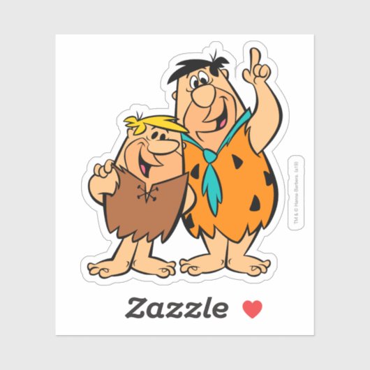 Barney Rubble en Fred Flintstone Sticker (Vel)