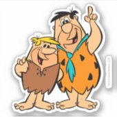 Barney Rubble en Fred Flintstone Sticker (Voorkant)