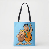 Barney Rubble en Fred Flintstone Tote Bag (Voorkant)
