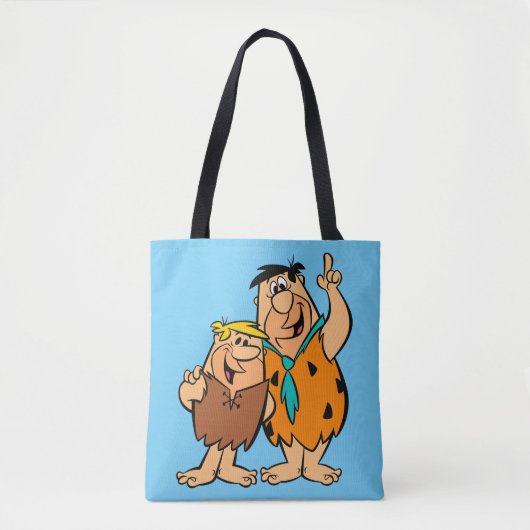 Barney Rubble en Fred Flintstone Tote Bag (Voorkant)