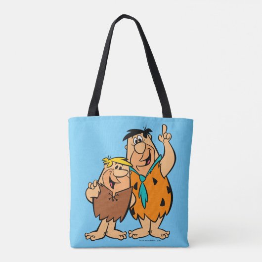 Barney Rubble en Fred Flintstone Tote Bag (Achterkant)