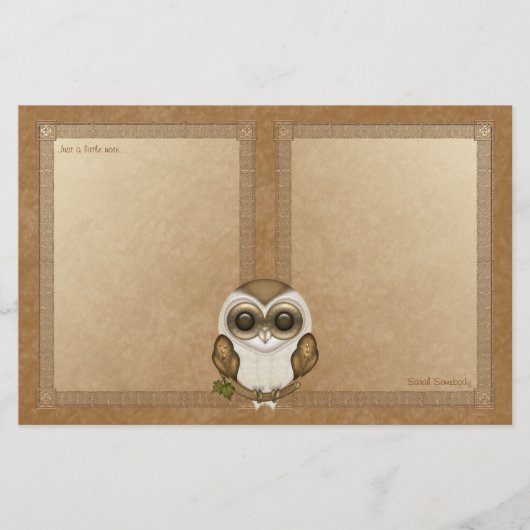 Barney The Barn Owl notebook Briefpapier (Voorkant)