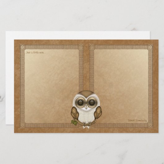 Barney The Barn Owl notebook Briefpapier (Voorkant / Achterkant)