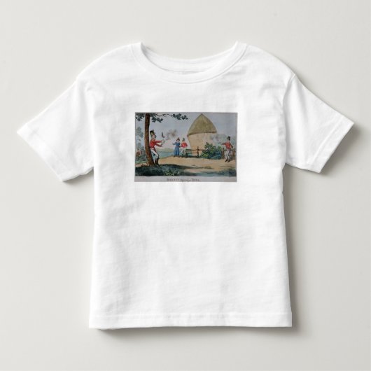 Barney vecht tegen een duel kinder shirts (Voorkant)