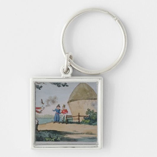 Barney vecht tegen een duel sleutelhanger (Voorkant)