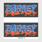 Barney Vorname Name Graffiti Aufkleber Sticker (Vel)