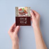 barnhout , bijtende chocolade voor bakkerij flyer (Hand)