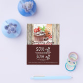 barnhout , bijtende chocolade voor bakkerij flyer (Enkel)