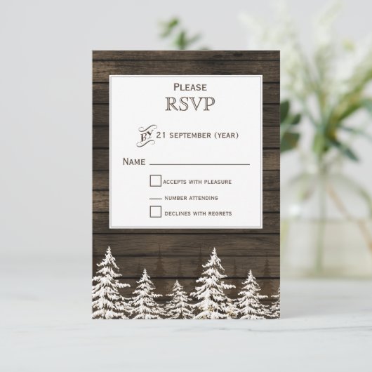 Barnhout Rustic Pine bomen, winterstandaard rsvp (Staand voorkant)