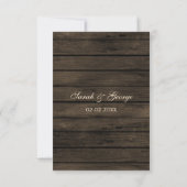 Barnhout Rustic Pine bomen, winterstandaard rsvp Kaartje (Achterkant)