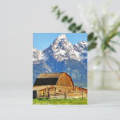 Barns Grand Tetons Mountains Briefkaart (Staand voorkant)
