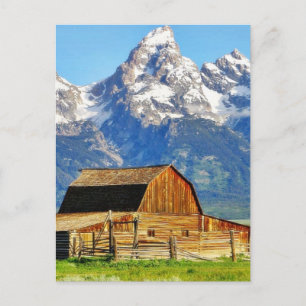 Barns Grand Tetons Mountains Briefkaart