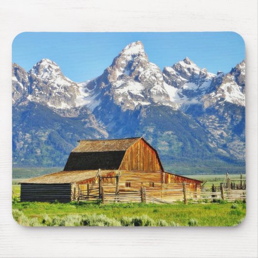 Barns Grand Tetons Mountains Muismat (Voorkant)