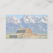 Barns Grand Tetons Mountains Visitekaartje (Achterkant)