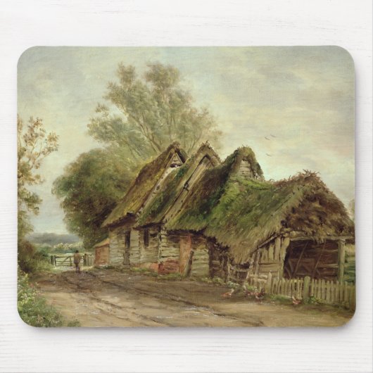 Barns in Flatford (olie op canvas) Muismat (Voorkant)