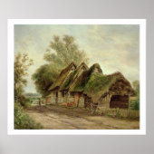 Barns in Flatford (olie op canvas) Poster (Voorkant)