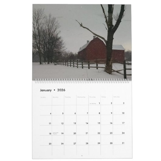 Barns van de Midwest-kalender Kalender (Jan 2026)