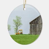 Barnscène met trekker keramisch ornament (Links)