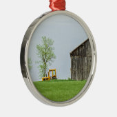 Barnscène met trekker metalen ornament (Rechts)