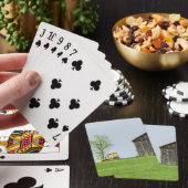 Barnscène met trekker pokerkaarten (Insitu)