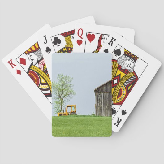 Barnscène met trekker pokerkaarten (Achterkant)