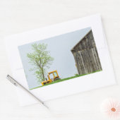 Barnscène met trekker rechthoekige sticker (Envelop)