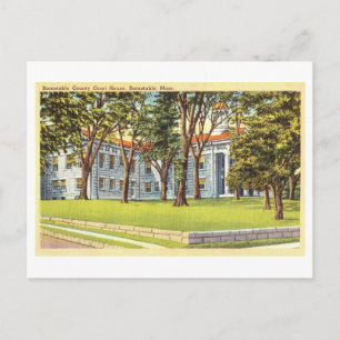 Barnstable County Courthouse / Court House Vintage Briefkaart