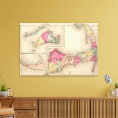 Barnstable, Dukes, provincie Nantucket Canvas Afdruk (Insitu (Woonkamer))