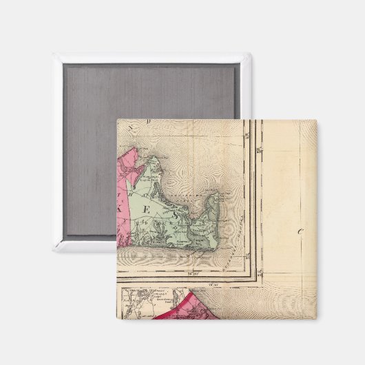 Barnstable, Dukes, provincie Nantucket Magneet (Voorkant / Achterkant)