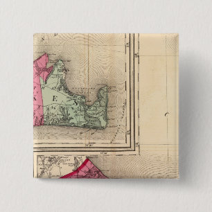 Barnstable, Dukes, provincie Nantucket Vierkante Button 5,1 Cm