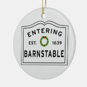 Barnstable, MA Holiday Wreater Keramisch Ornament (Links)