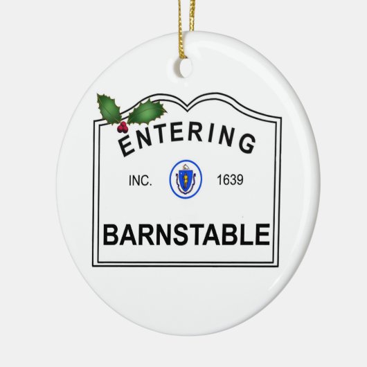 Barnstable MA Keramisch Ornament (Links)