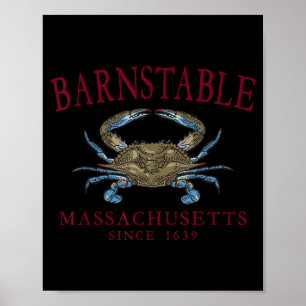 Barnstable Massachusetts Krab Town Sinds 1639 Poster