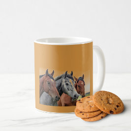 Barnsteenkleurige Paardenkop Mok: Perfecte Cadeau Koffiemok