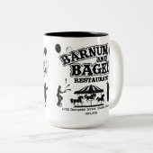 Barnum and Bagel Restaurant, Skokie, Illinois Tweekleurige Koffiemok (Voorkant rechts)
