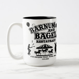Barnum and Bagel Restaurant, Skokie, Illinois Tweekleurige Koffiemok