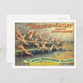 Barnum & Bailey Acrobat  Circus Poster Briefkaart (Voorkant / Achterkant)