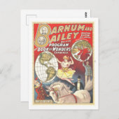  Barnum & Bailey Advertentielithografie Briefkaart (Voorkant / Achterkant)