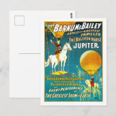 Barnum & Bailey Circus Ad - Ballonpaard Briefkaart (Voorkant / Achterkant)