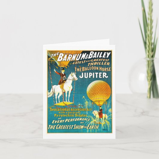 Barnum & Bailey Circus Ad Note Kaart (Voorkant)