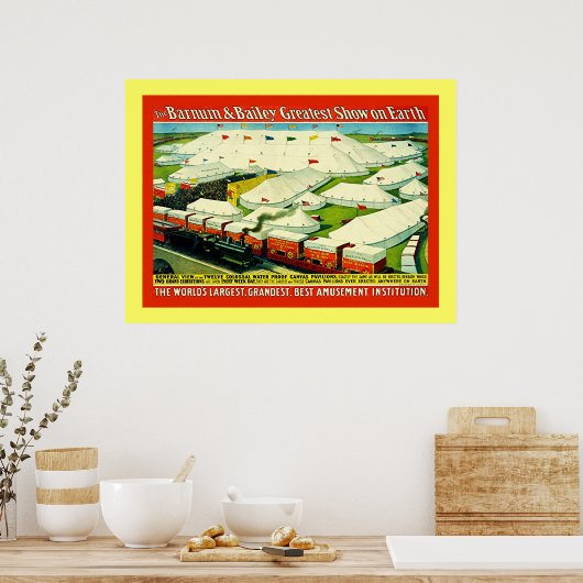 Barnum & Bailey ~  Circus Poster (Keuken)